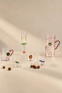 Sugar Rush Candy-Tone Glass Champagne Flute Set