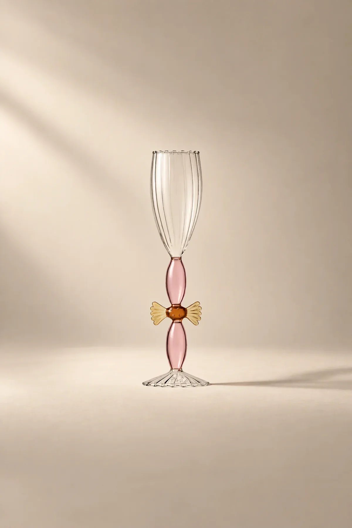 Sugar Rush Candy-Tone Glass Champagne Flute Set