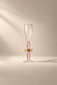 Sugar Rush Candy-Tone Glass Champagne Flute Set
