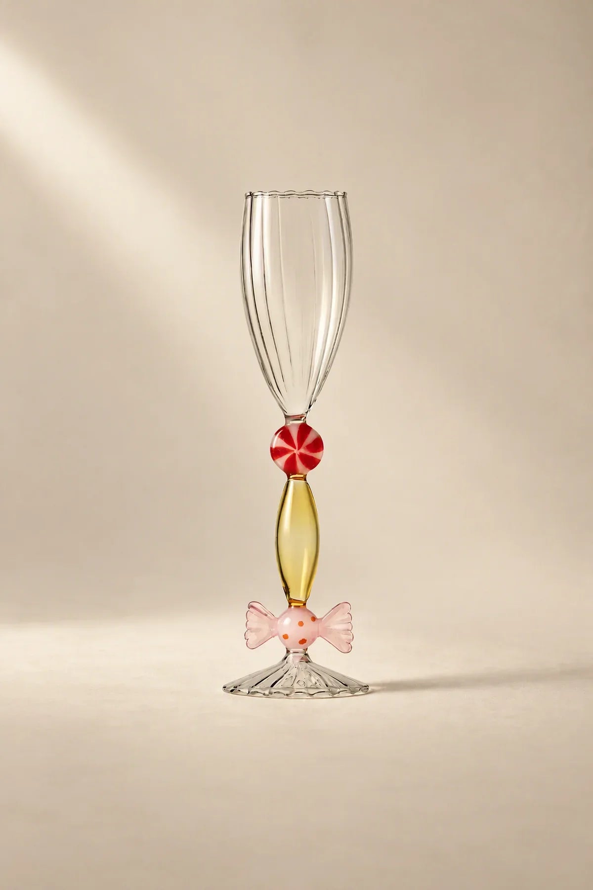 Sugar Rush Candy-Tone Glass Champagne Flute Set