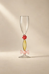 Sugar Rush Candy-Tone Glass Champagne Flute Set