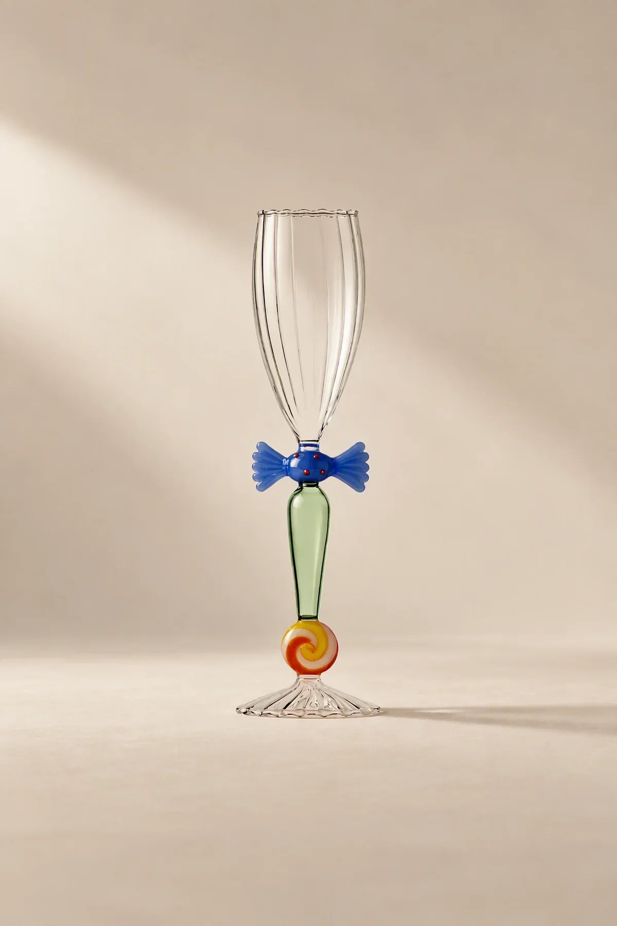 Sugar Rush Candy-Tone Glass Champagne Flute Set