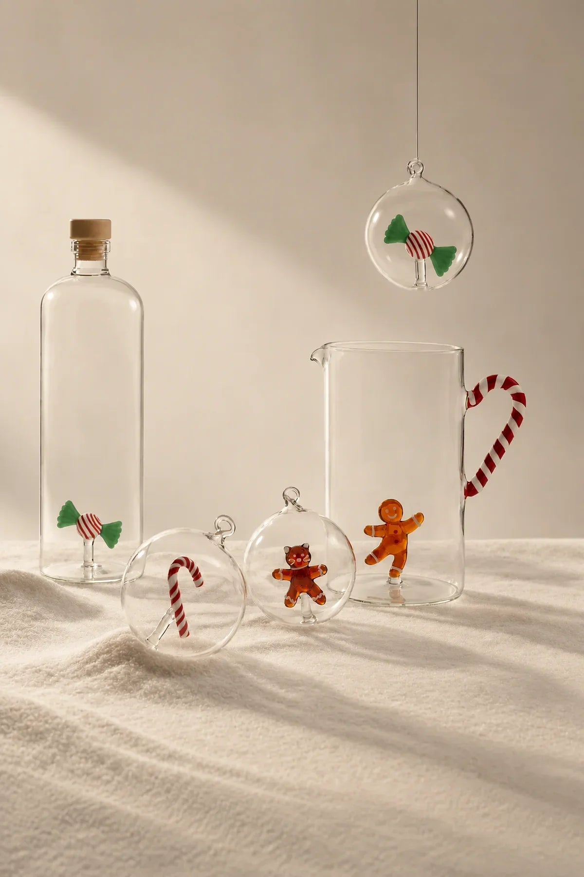 Holiday Fable Multi-Color Borosilicate Glassware Set