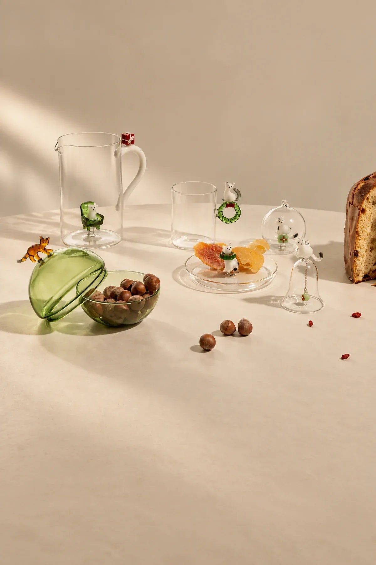 Holiday Fable Multi-Color Borosilicate Glassware Set