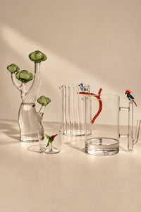 Aviary Study Clear Glass Cup