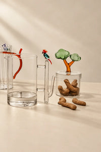 Aviary Study Clear Glass Cup
