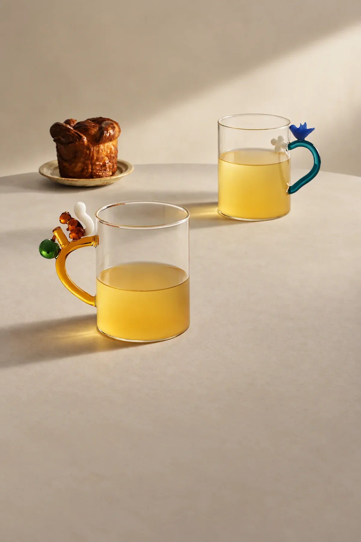 Meadow Hour Clear Glass Cup and Saucer