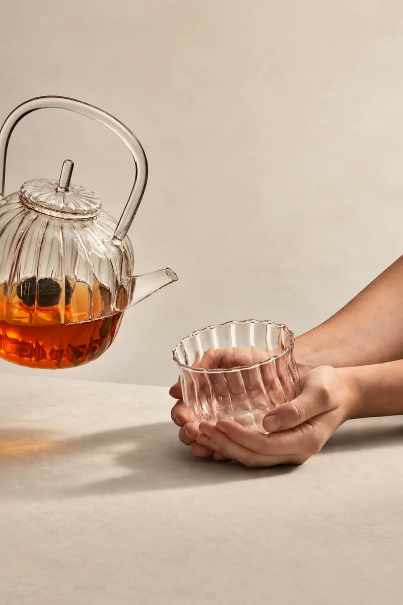Glass Gourd Clear Glass Teapot