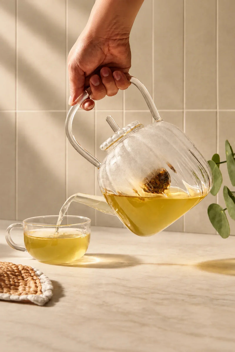 Glass Gourd Clear Glass Teapot