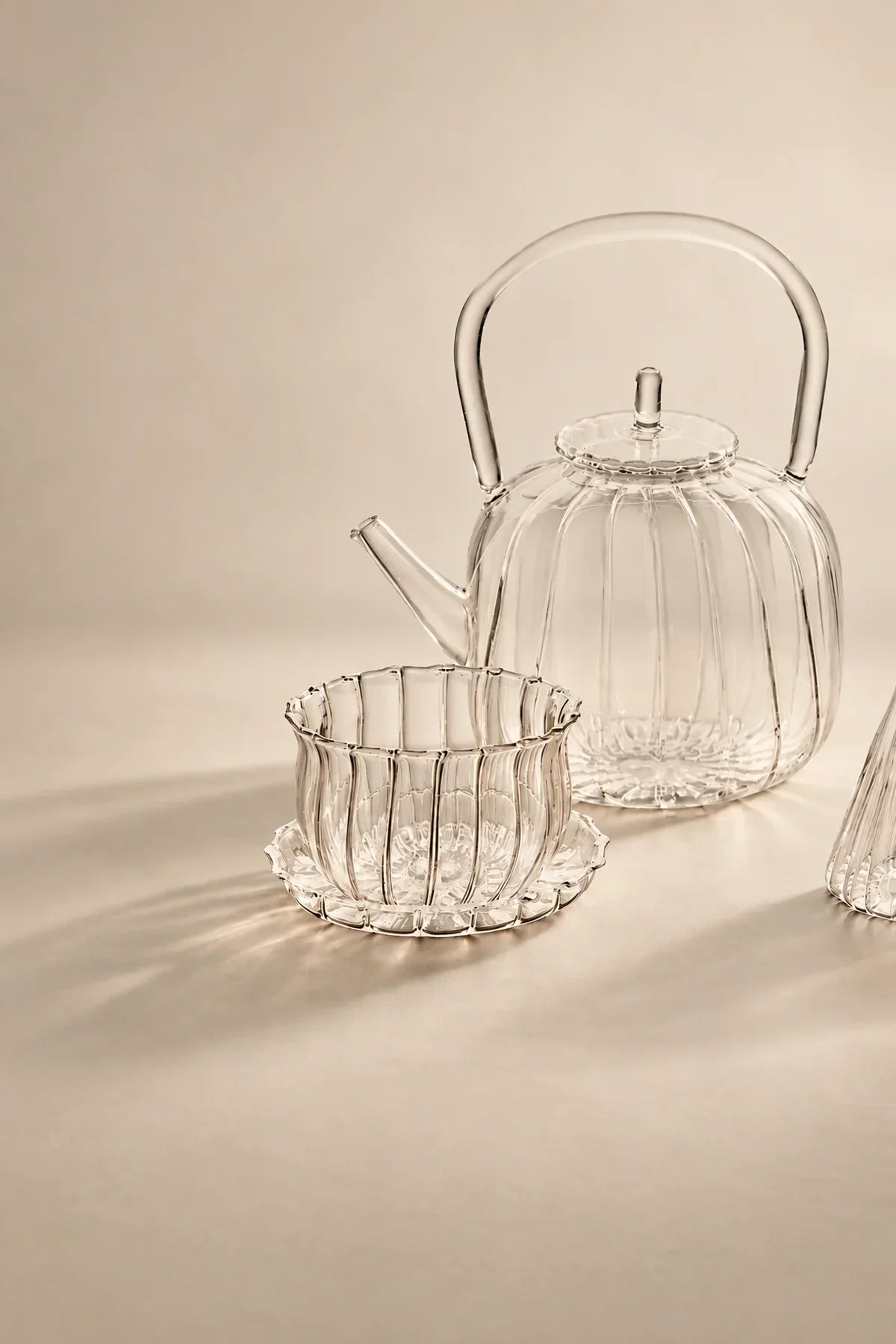Glass Gourd Clear Glass Teapot