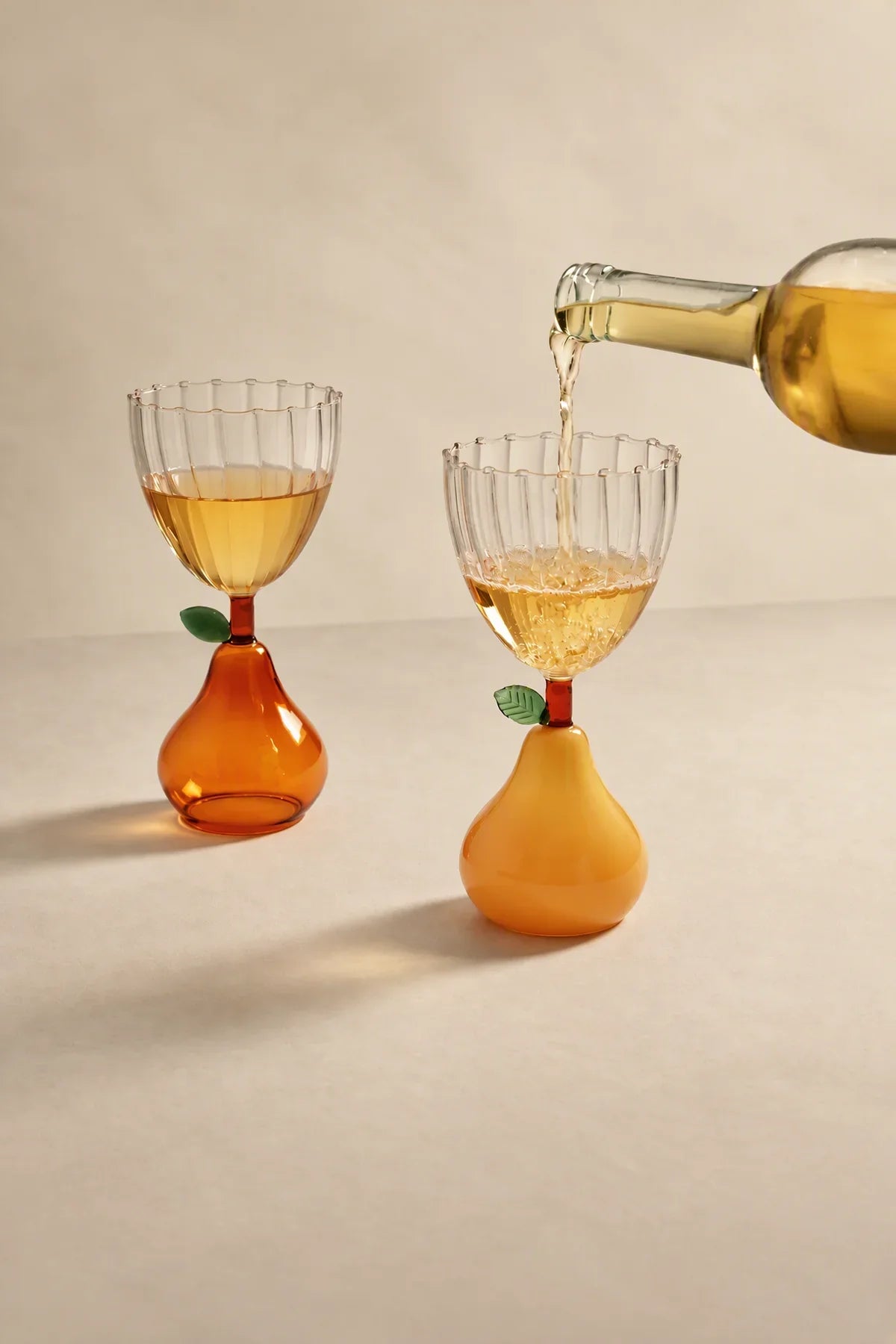 Orchard Hour Multi-Color Glass Goblet