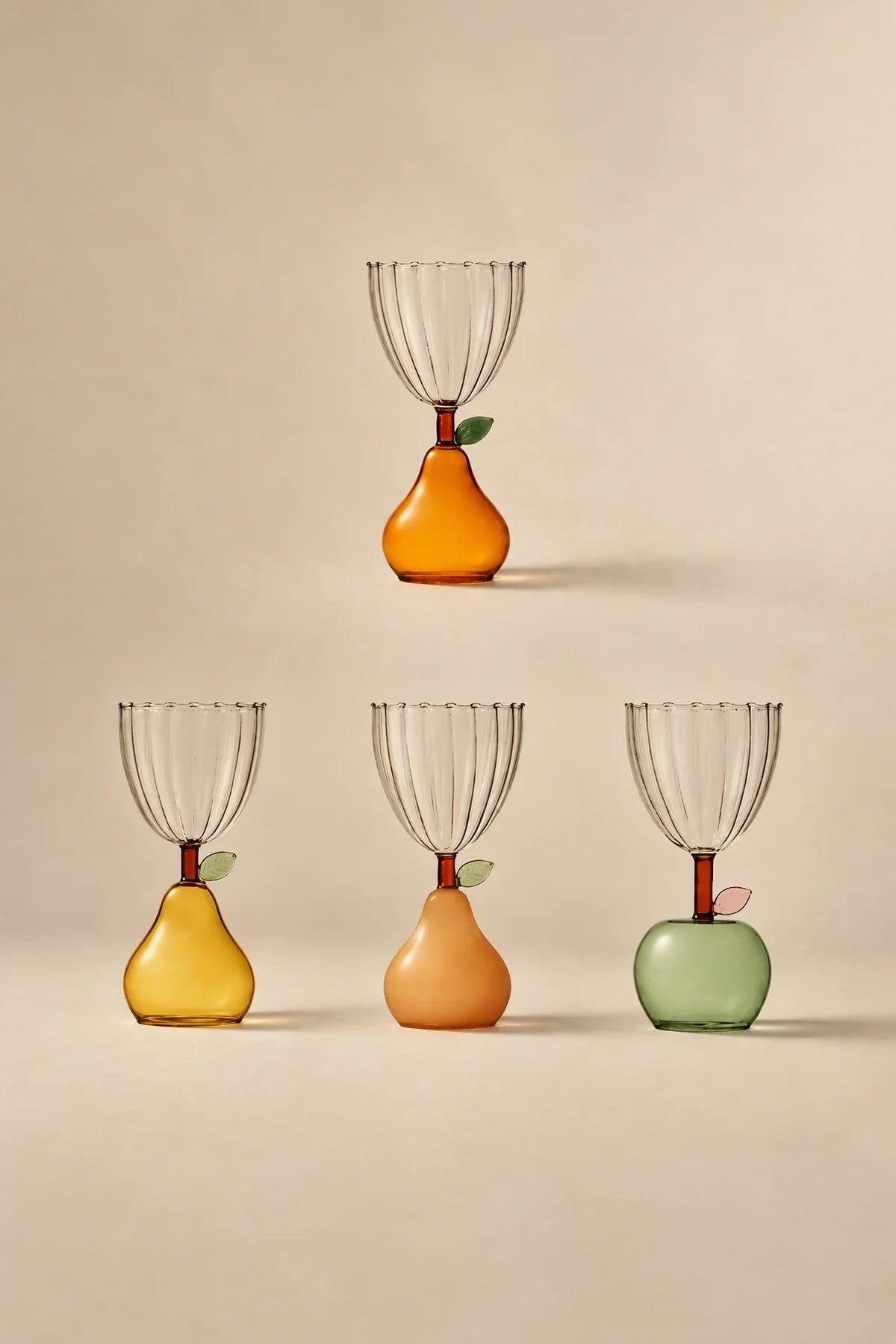 Orchard Hour Multi-Color Glass Goblet