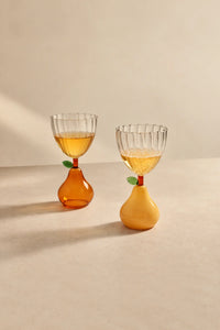 Orchard Hour Multi-Color Glass Goblet