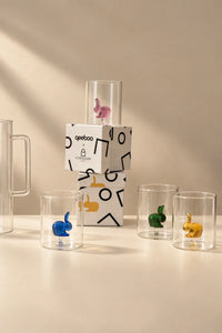Hidden Friend Clear Borosilicate Glass Tumbler