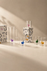 Hidden Friend Clear Borosilicate Glass Tumbler