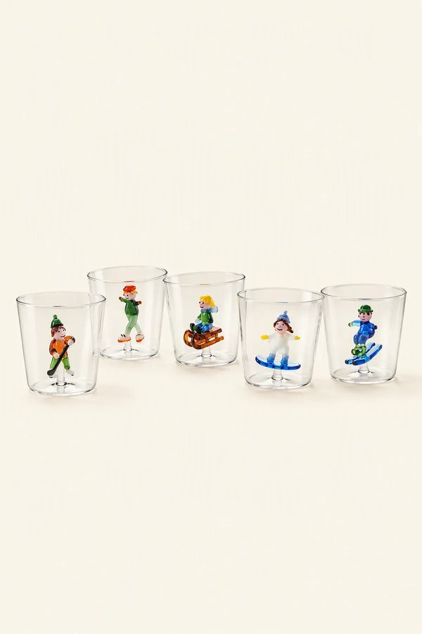 Snow Games Clear Glass Tumbler