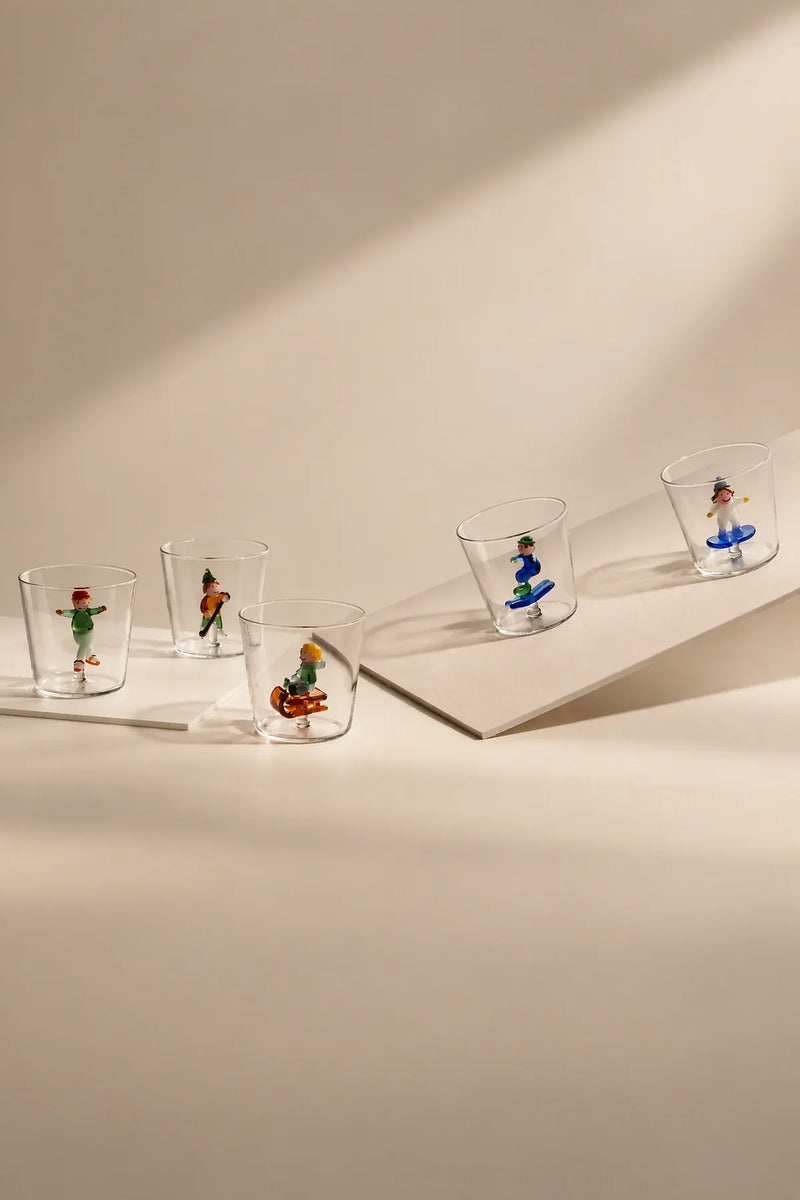 Snow Games Clear Glass Tumbler
