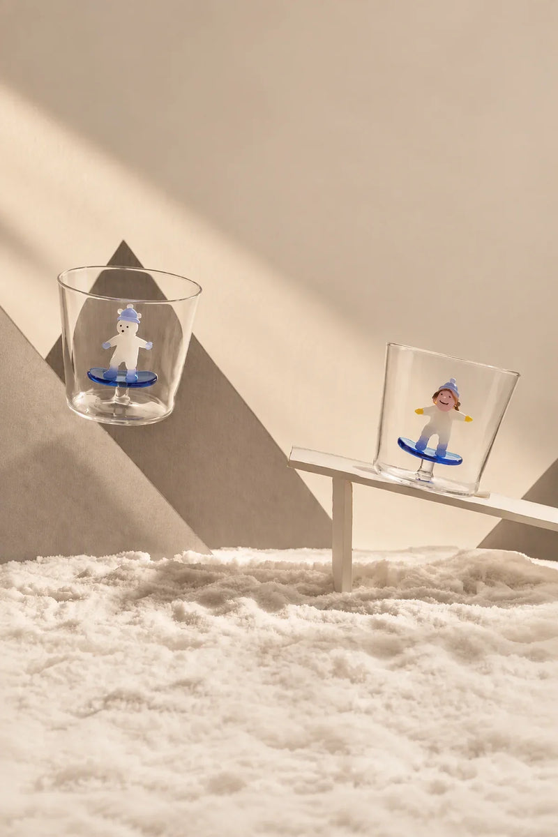 Snow Games Clear Glass Tumbler