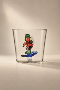Snow Games Clear Glass Tumbler
