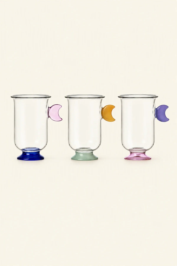 Moonlit Dream Multi-Color Borosilicate Glass Footed Mug