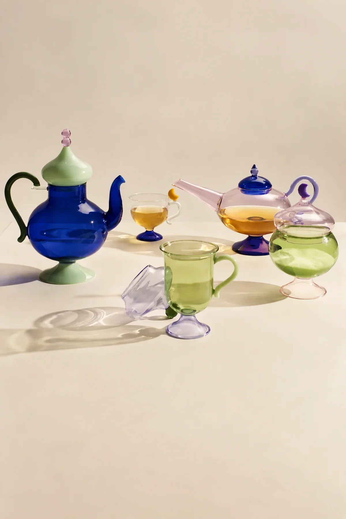 Moonlit Dream Multi-Color Borosilicate Glass Footed Mug