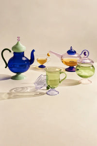 Moonlit Dream Multi-Color Borosilicate Glass Footed Mug