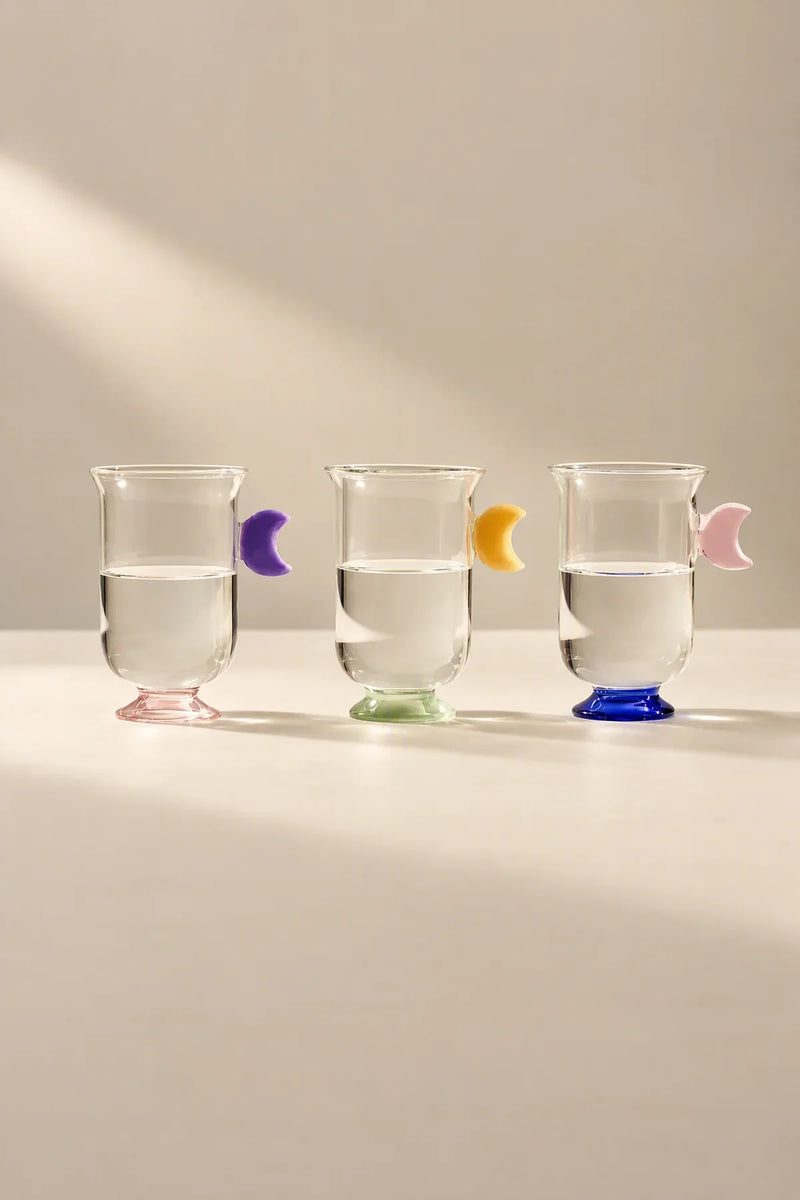 Moonlit Dream Multi-Color Borosilicate Glass Footed Mug