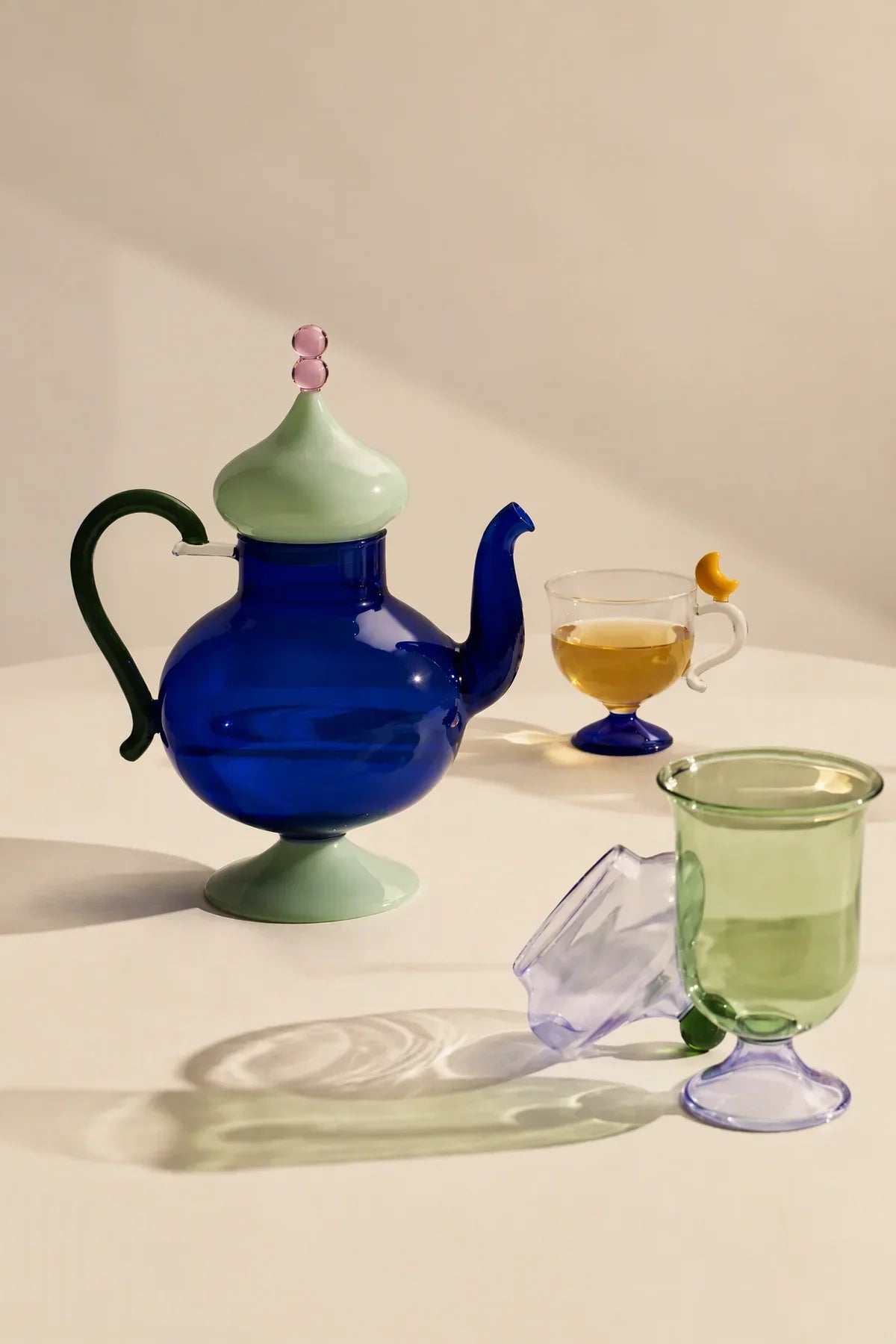 Moonlit Dream Multi-Color Borosilicate Glass Footed Mug