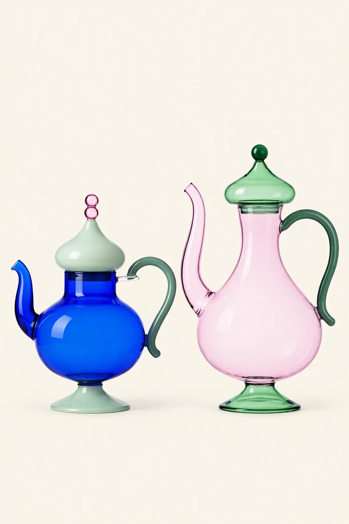 Oriental Dream Multi-Color Glass Teapot