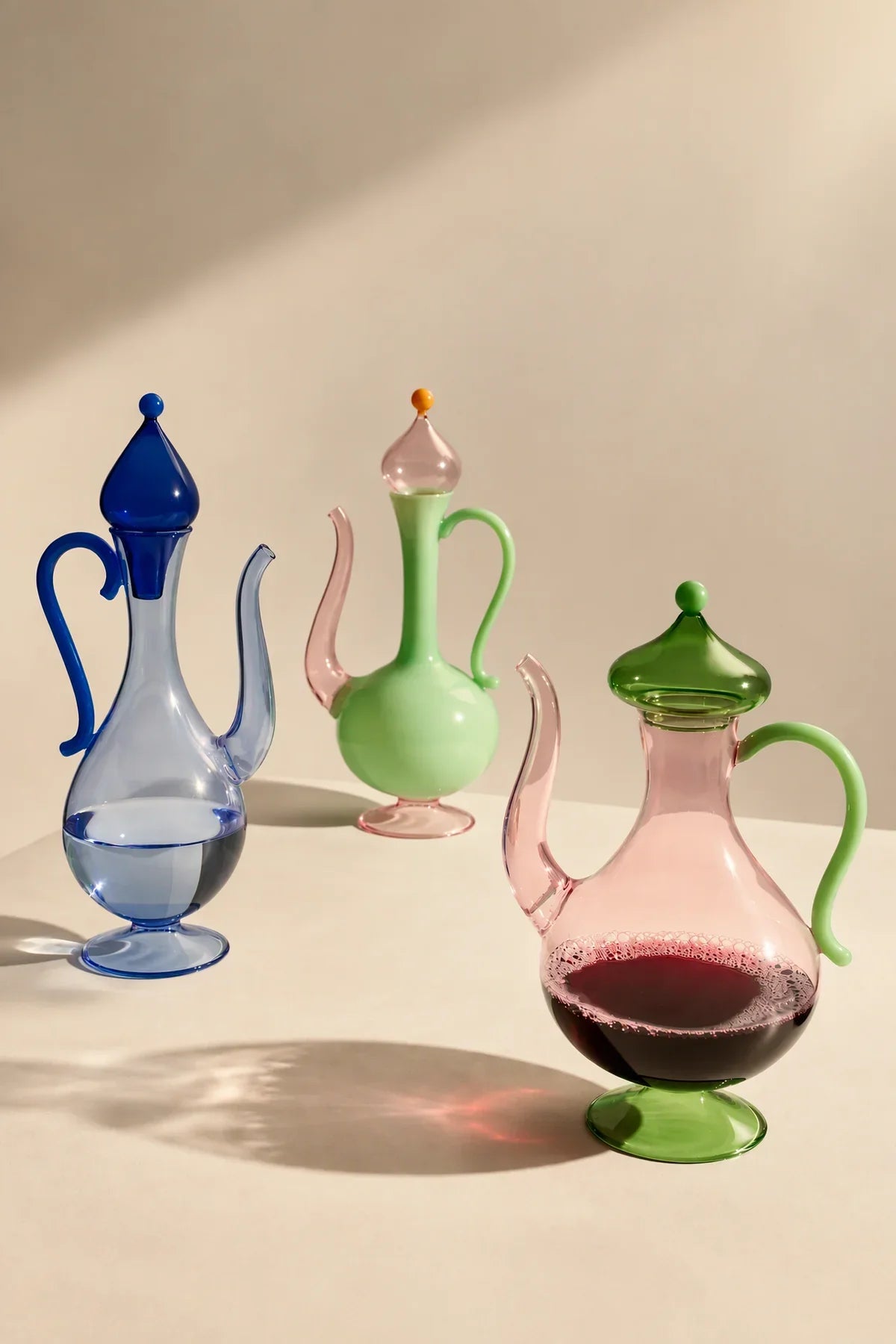 Oriental Dream Multi-Color Glass Teapot