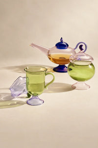 Oriental Dream Multi-Color Glass Teapot