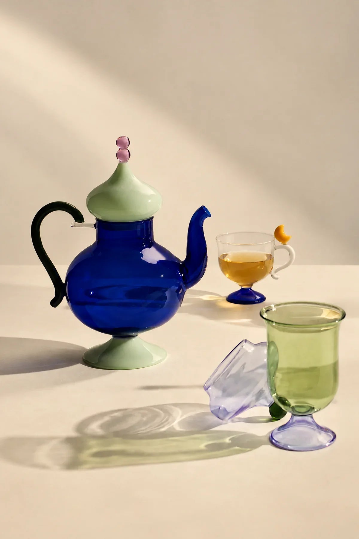 Oriental Dreams Multi-Color Glass Teaware Set