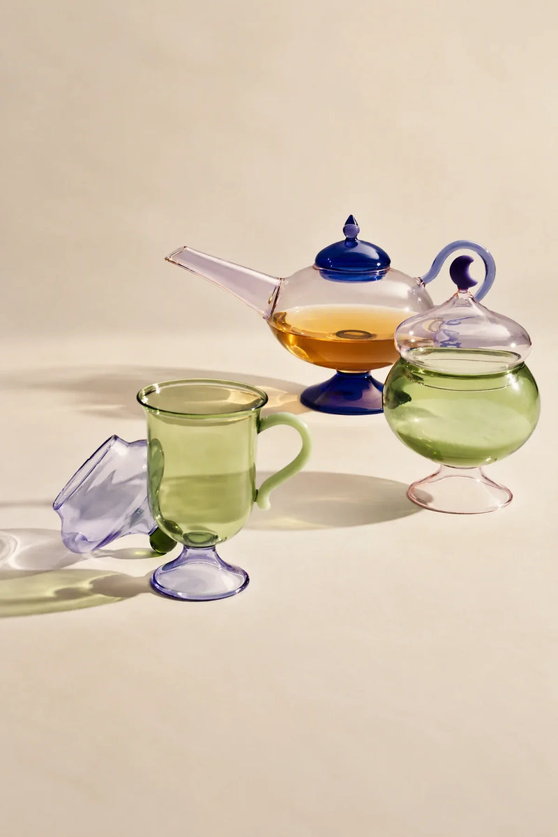 Oriental Dreams Multi-Color Glass Teaware Set