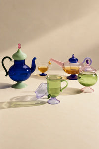 Oriental Dreams Multi-Color Glass Teaware Set