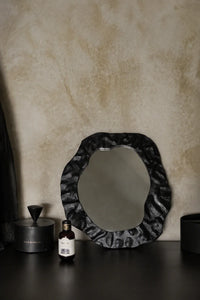Earthbound Form Stone-Look Resin Decorative Mirror