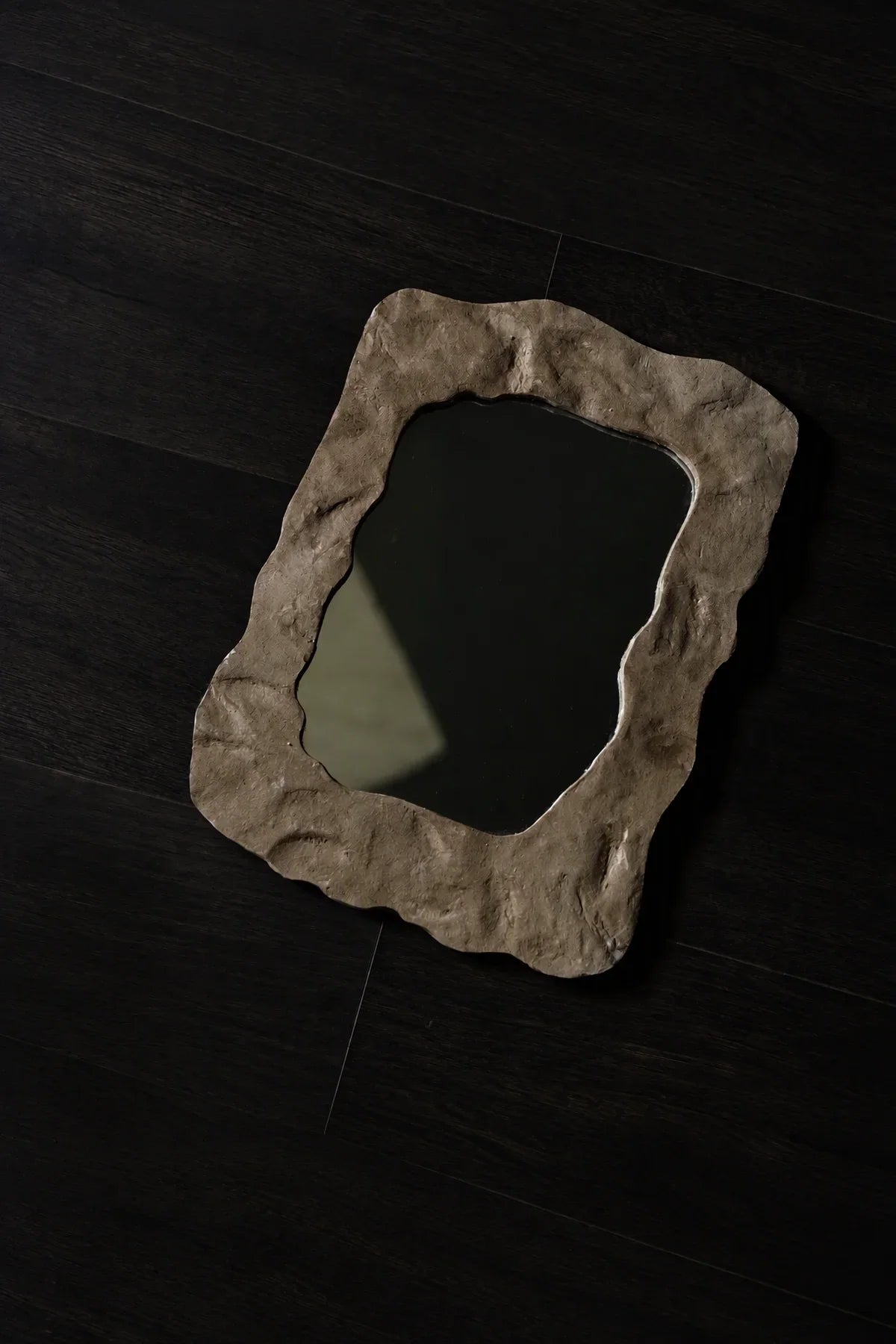 Earthbound Form Stone-Look Resin Decorative Mirror