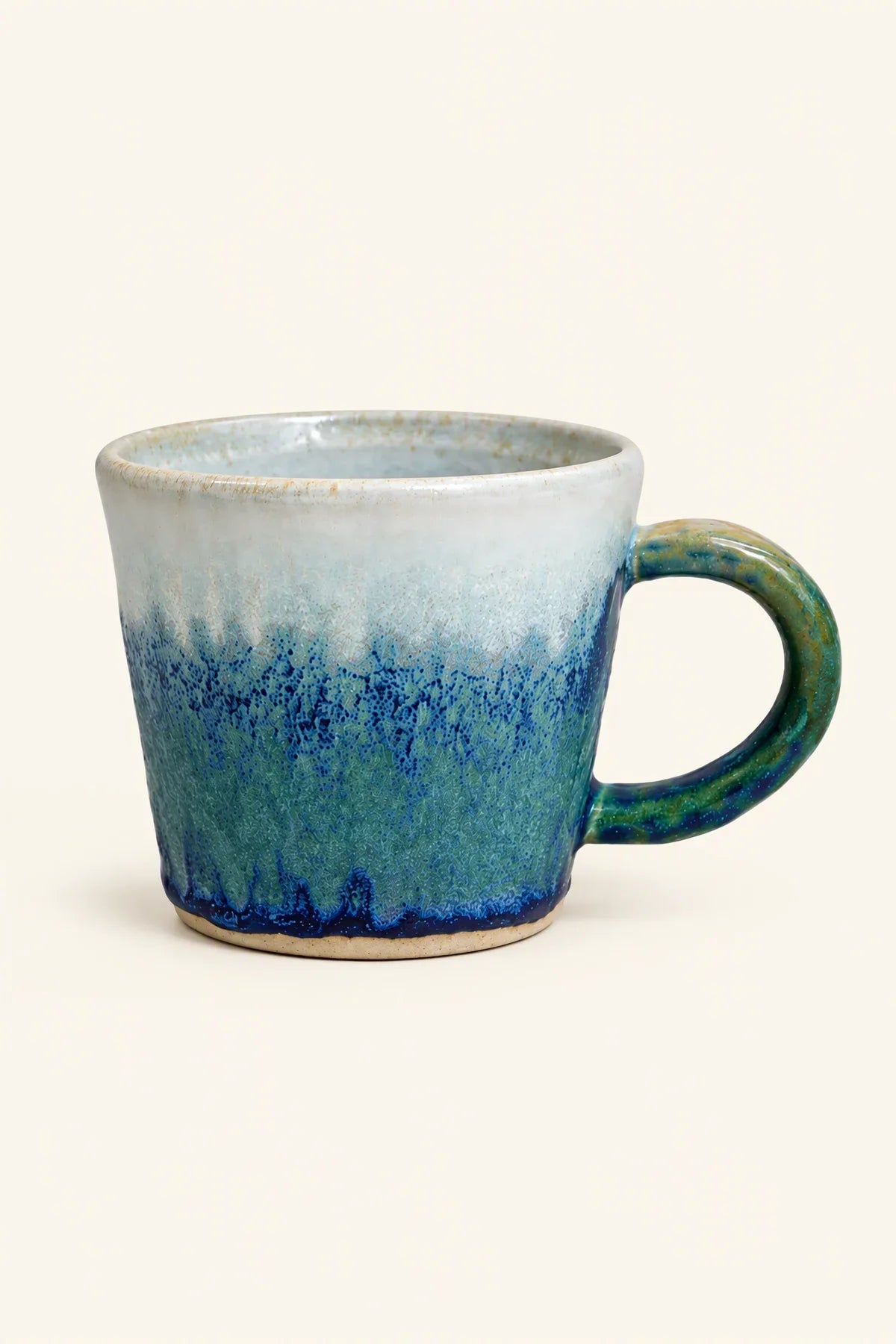 Frostline Blue-White Ceramic Coffee Mug