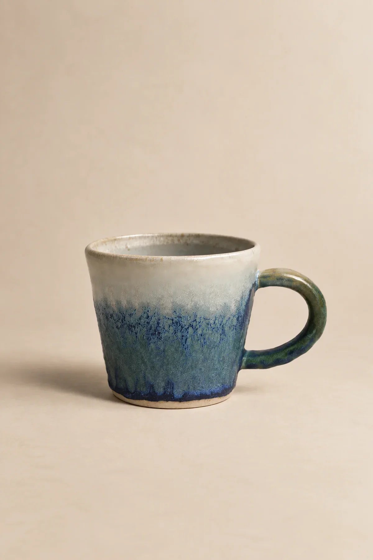 Frostline Blue-White Ceramic Coffee Mug