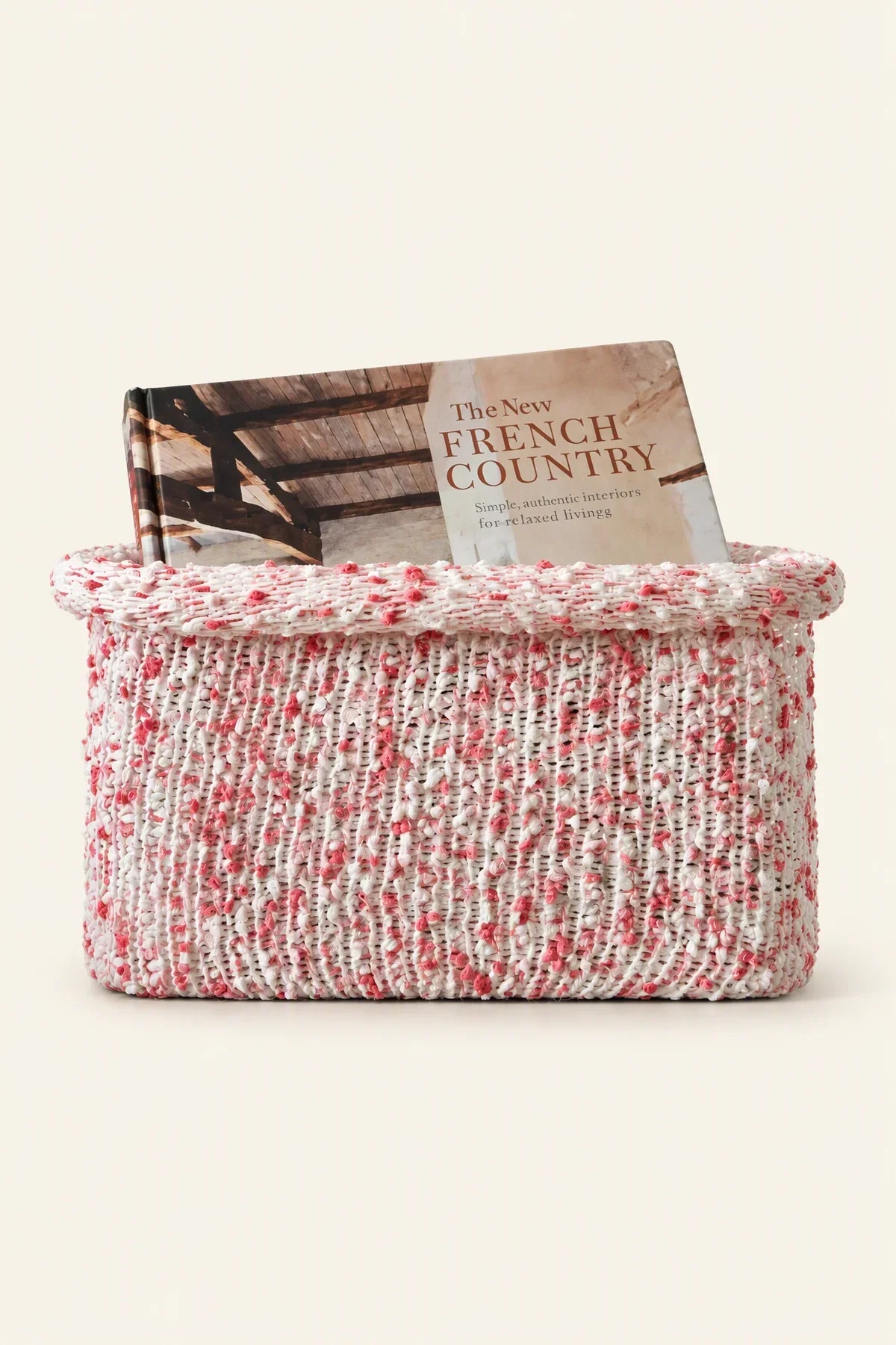 Berry Confetti Pink Knitted Storage Basket