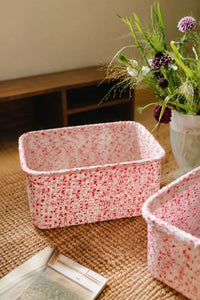 Berry Confetti Pink Knitted Storage Basket