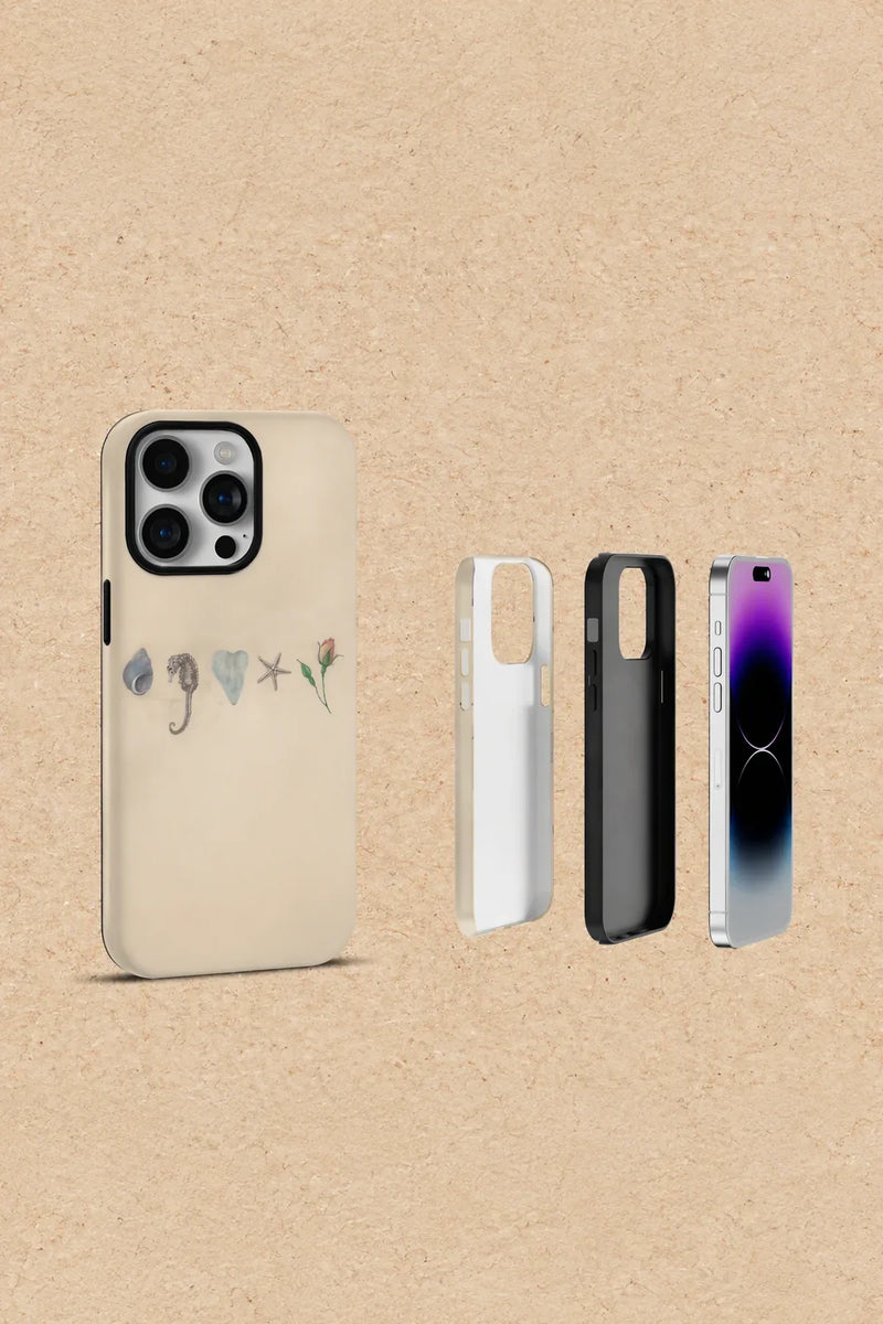 Curated Specimens Cream Matte-Look iPhone Case