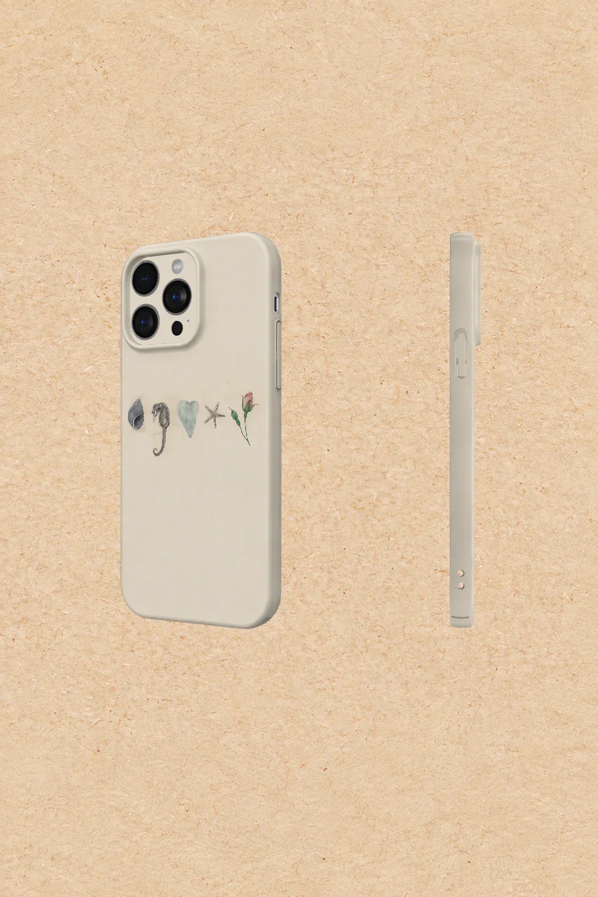 Curated Specimens Cream Matte-Look iPhone Case