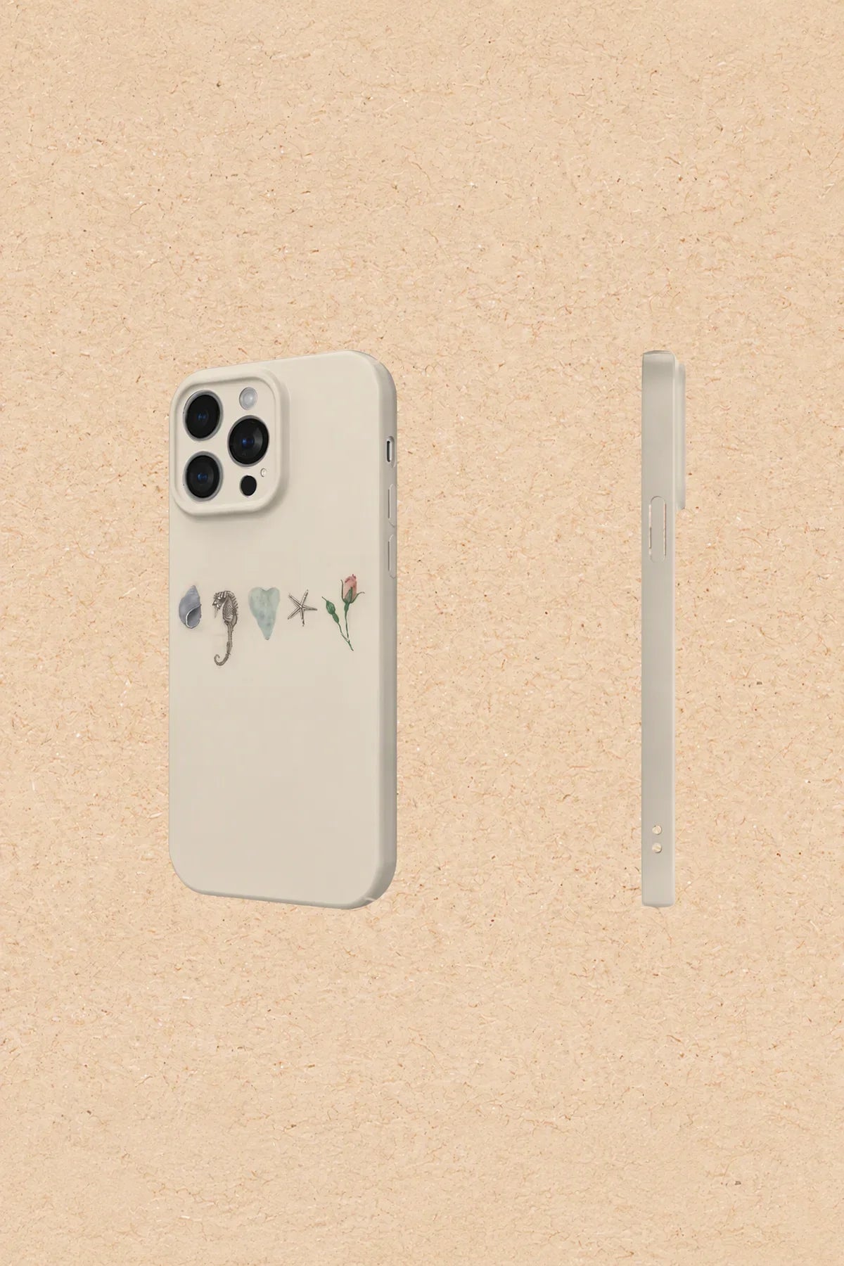 Curated Specimens Cream Matte-Look iPhone Case