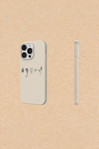 Curated Specimens Cream Matte-Look iPhone Case