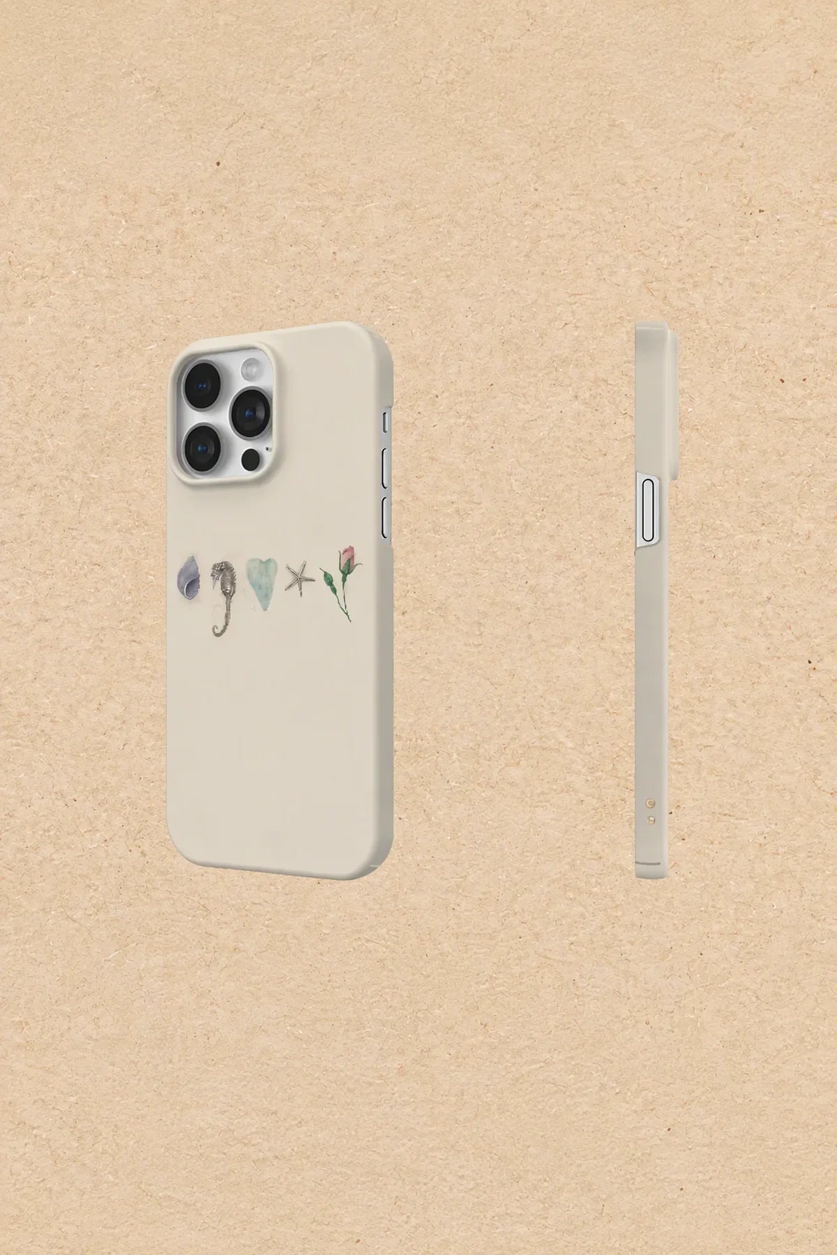 Curated Specimens Cream Matte-Look iPhone Case