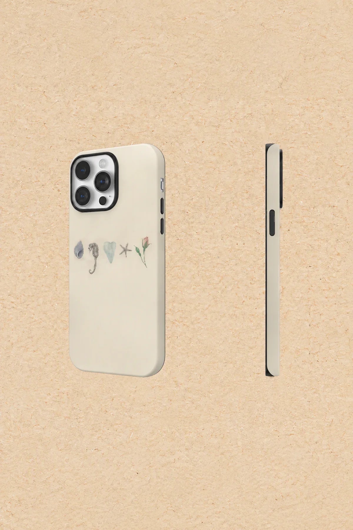 Curated Specimens Cream Matte-Look iPhone Case