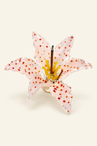 Wild Meadow Blush Glass Incense Holder