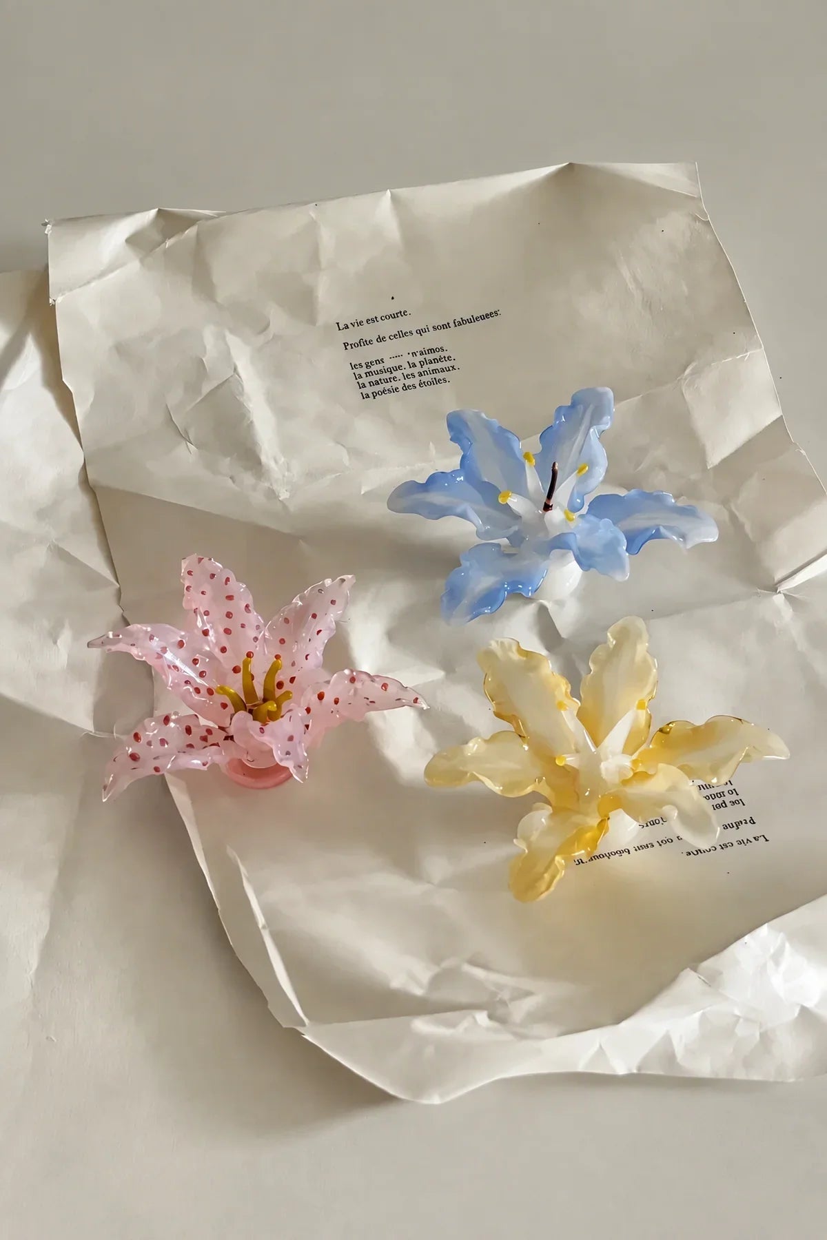 Wild Meadow Blush Glass Incense Holder