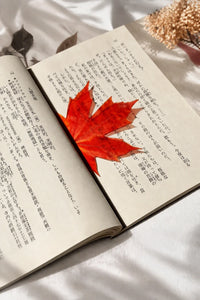 Forest Floor Orange-Red Resin-Look Bookmark