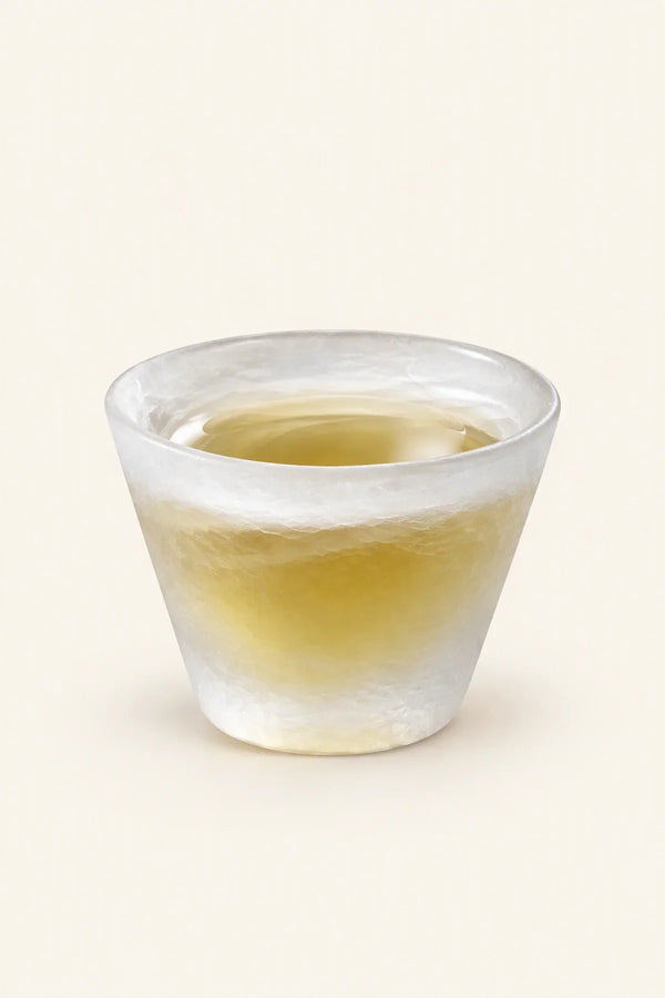 Cloud Current Frosted White Glass Gaiwan Tea Set